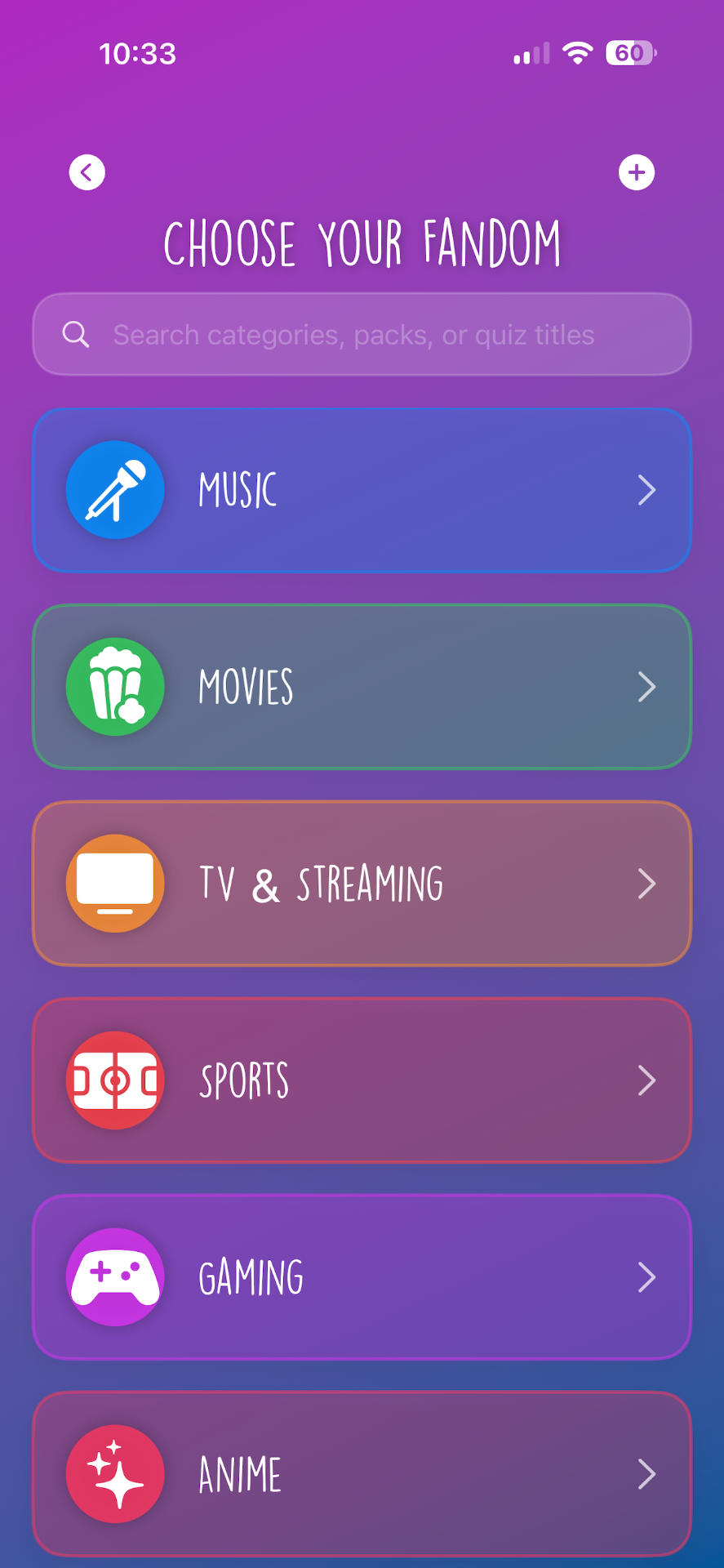 Stan quiz pack selection